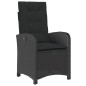 vidaXL Set de comedor de jardín 9 pzas y cojines ratán sintético negro vidaXL Set de comedor de jardín 9 pzas y cojines ratán sintético negro