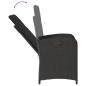 vidaXL Set de comedor de jardín 9 pzas y cojines ratán sintético negro vidaXL Set de comedor de jardín 9 pzas y cojines ratán sintético negro