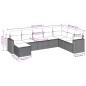 vidaXL Set de sofás de jardín 8 piezas y cojines ratán sintético negro vidaXL Set de sofás de jardín 8 piezas y cojines ratán sintético negro