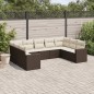vidaXL Set de sofás de jardín 9 pzas y cojines ratán sintético marrón vidaXL Set de sofás de jardín 9 pzas y cojines ratán sintético marrón