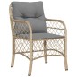 vidaXL Set comedor de jardín 9 pzas con cojines ratán sintético beige vidaXL Set comedor de jardín 9 pzas con cojines ratán sintético beige