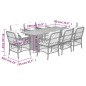 vidaXL Set comedor de jardín 9 pzas con cojines ratán sintético beige vidaXL Set comedor de jardín 9 pzas con cojines ratán sintético beige