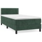 vidaXL Cama box spring con colchón terciopelo verde oscuro 90x200 cm vidaXL Cama box spring con colchón terciopelo verde oscuro 90x200 cm