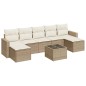 vidaXL Juego de sofás de jardín con cojines beige 8 pzas ratán PE vidaXL Juego de sofás de jardín con cojines beige 8 pzas ratán PE