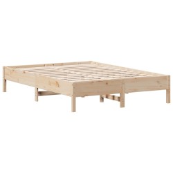 vidaXL Estructura de cama de madera maciza de pino 160x200 cm