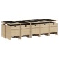 vidaXL Set comedor de jardín con cojines 15 pzas ratán sintético beige