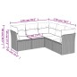 vidaXL Set comedor de jardín 5 piezas y cojines ratán sintético marrón vidaXL Set comedor de jardín 5 piezas y cojines ratán sintético marrón