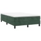 vidaXL Cama box spring con colchón terciopelo verde oscuro 120x190 cm vidaXL Cama box spring con colchón terciopelo verde oscuro 120x190 cm