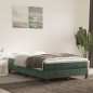 vidaXL Cama box spring con colchón terciopelo verde oscuro 120x190 cm vidaXL Cama box spring con colchón terciopelo verde oscuro 120x190 cm