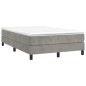 vidaXL Cama box spring con colchón terciopelo gris claro 120x190 cm vidaXL Cama box spring con colchón terciopelo gris claro 120x190 cm