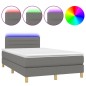vidaXL Cama box spring con colchón y LED tela marrón oscuro 120x190 cm vidaXL Cama box spring con colchón y LED tela marrón oscuro 120x190 cm