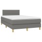vidaXL Cama box spring con colchón y LED tela marrón oscuro 120x190 cm vidaXL Cama box spring con colchón y LED tela marrón oscuro 120x190 cm