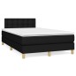 vidaXL Cama box spring con colchón y luces LED tela negro 120x190 cm vidaXL Cama box spring con colchón y luces LED tela negro 120x190 cm
