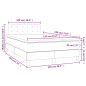 vidaXL Cama box spring con colchón y luces LED tela negro 120x190 cm vidaXL Cama box spring con colchón y luces LED tela negro 120x190 cm