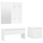 vidaXL Juego de muebles de recibidor madera contrachapada blanco vidaXL Juego de muebles de recibidor madera contrachapada blanco