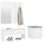 vidaXL Juego de muebles de recibidor madera contrachapada blanco vidaXL Juego de muebles de recibidor madera contrachapada blanco