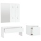 vidaXL Juego de muebles de recibidor madera contrachapada blanco vidaXL Juego de muebles de recibidor madera contrachapada blanco