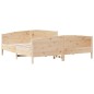 vidaXL Estructura de cama con cabecero madera maciza pino 180x200 cm vidaXL Estructura de cama con cabecero madera maciza pino 180x200 cm