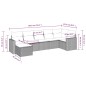 vidaXL Set de comedor de jardín 7 pzas y cojines ratán sintético negro vidaXL Set de comedor de jardín 7 pzas y cojines ratán sintético negro