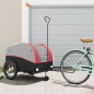 vidaXL Remolque para bicicleta hierro negro y rojo 45 kg vidaXL Remolque para bicicleta hierro negro y rojo 45 kg