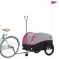vidaXL Remolque para bicicleta hierro negro y rojo 45 kg vidaXL Remolque para bicicleta hierro negro y rojo 45 kg