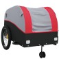 vidaXL Remolque para bicicleta hierro negro y rojo 45 kg vidaXL Remolque para bicicleta hierro negro y rojo 45 kg