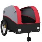 vidaXL Remolque para bicicleta hierro negro y rojo 45 kg vidaXL Remolque para bicicleta hierro negro y rojo 45 kg