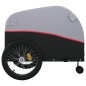 vidaXL Remolque para bicicleta hierro negro y rojo 45 kg vidaXL Remolque para bicicleta hierro negro y rojo 45 kg