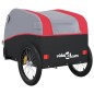vidaXL Remolque para bicicleta hierro negro y rojo 45 kg vidaXL Remolque para bicicleta hierro negro y rojo 45 kg