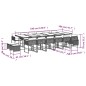 vidaXL Set comedor de jardín 17 pzas con cojines ratán sintético beige vidaXL Set comedor de jardín 17 pzas con cojines ratán sintético beige