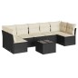 vidaXL Set de sofás de jardín 8 piezas y cojines ratán sintético negro vidaXL Set de sofás de jardín 8 piezas y cojines ratán sintético negro