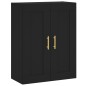 vidaXL Aparador alto madera contrachapada negro 69,5x34x180 cm vidaXL Aparador alto madera contrachapada negro 69,5x34x180 cm