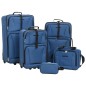 vidaXL Juego de maletas de viaje de 5 piezas tela azul vidaXL Juego de maletas de viaje de 5 piezas tela azul