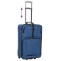vidaXL Juego de maletas de viaje de 5 piezas tela azul vidaXL Juego de maletas de viaje de 5 piezas tela azul