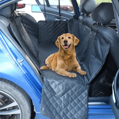 vidaXL Funda para asiento de coche para perros negro 137x46x50 cm