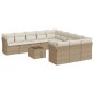 vidaXL Set de sofás de jardín 12 pzas y cojines ratán sintético marrón vidaXL Set de sofás de jardín 12 pzas y cojines ratán sintético marrón