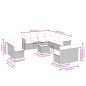 vidaXL Set de sofás de jardín 12 pzas y cojines ratán sintético marrón vidaXL Set de sofás de jardín 12 pzas y cojines ratán sintético marrón