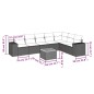 vidaXL Set de sofás de jardín 8 piezas y cojines ratán sintético negro vidaXL Set de sofás de jardín 8 piezas y cojines ratán sintético negro