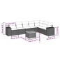 vidaXL Set de sofás de jardín 8 pzas y cojines ratán sintético gris vidaXL Set de sofás de jardín 8 pzas y cojines ratán sintético gris