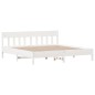 vidaXL Estructura de cama con cabecero madera de pino blanco 200x200cm vidaXL Estructura de cama con cabecero madera de pino blanco 200x200cm