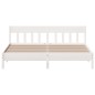 vidaXL Estructura de cama con cabecero madera de pino blanco 200x200cm vidaXL Estructura de cama con cabecero madera de pino blanco 200x200cm