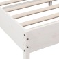 vidaXL Estructura de cama con cabecero madera de pino blanco 200x200cm vidaXL Estructura de cama con cabecero madera de pino blanco 200x200cm
