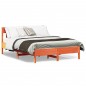 vidaXL Estructura cama con cabecero madera pino marrón cera 160x200 cm