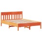 vidaXL Estructura cama con cabecero madera pino marrón cera 160x200 cm