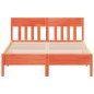 vidaXL Estructura cama con cabecero madera pino marrón cera 160x200 cm