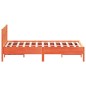 vidaXL Estructura cama con cabecero madera pino marrón cera 160x200 cm