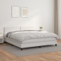 vidaXL Cama box spring con colchón cuero sintético blanco 180x200 cm vidaXL Cama box spring con colchón cuero sintético blanco 180x200 cm