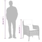 vidaXL Set comedor jardín 7 pzas y cojines ratán sintético gris