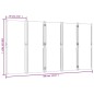 vidaXL Biombo divisor de 5 paneles gris claro 350x180 cm vidaXL Biombo divisor de 5 paneles gris claro 350x180 cm