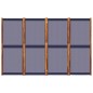 vidaXL Biombo divisor de 4 paneles azul oscuro 280x180 cm vidaXL Biombo divisor de 4 paneles azul oscuro 280x180 cm